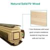 Bosonshop 3 Tier Raised Garden Bed Kit Wooden Planter Box Heavy Duty Solid Fir Wood;  47" x 47" x 21"