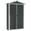 vidaXL Garden Shed Anthracite 42.3"x18.1"x72" Galvanized Steel