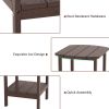 Outdoor Side Table for Adirondack Chairs;  All-Weather Resistant Humidity-Proof Waterproof Stain-Proof Accent Tables;  Backyard Deck Porch Beach Pool