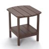 Outdoor Side Table for Adirondack Chairs;  All-Weather Resistant Humidity-Proof Waterproof Stain-Proof Accent Tables;  Backyard Deck Porch Beach Pool