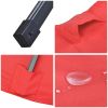 10x6.5ft Aluminum Patio Umbrella w/ 20 LEDs Red