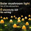 LED Solar Lights Outdoor Garden Waterproof Mushroom String Lawn Lamps Cute Fairy Light Landscape Lamp Path Yard Lawn Patio Decor