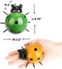 Set of 4 Cute Metal Ladybugs Garden Sculptures & Statues