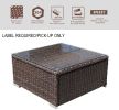 Large Size Rattan Patio Coffee Tables