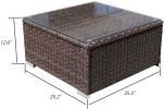 Large Size Rattan Patio Coffee Tables