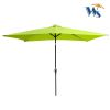 10 x 6.5t Rectangular Patio Solar LED Lighted Outdoor Umbrellas with Crank and Push Button Tilt for Garden Backyard Pool Swimming Pool