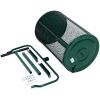 Peat Moss Spreader 24inch; Compost Spreader Metal Mesh; T shaped Handle for planting seeding; Lawn and Garden Care Manure Spreaders Roller